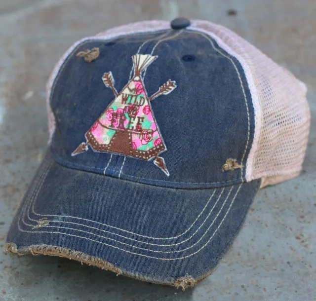 Original Cowgirl Clothing Cap: Teepee Wild and Free
