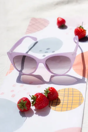 Oval Cat Eye Top Frame Sunglasses
