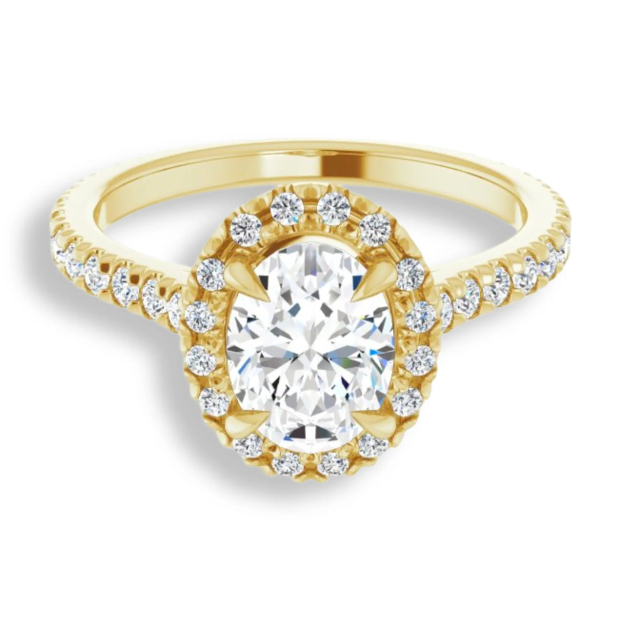 Oval Cut Diamond Halo Engagement Ring