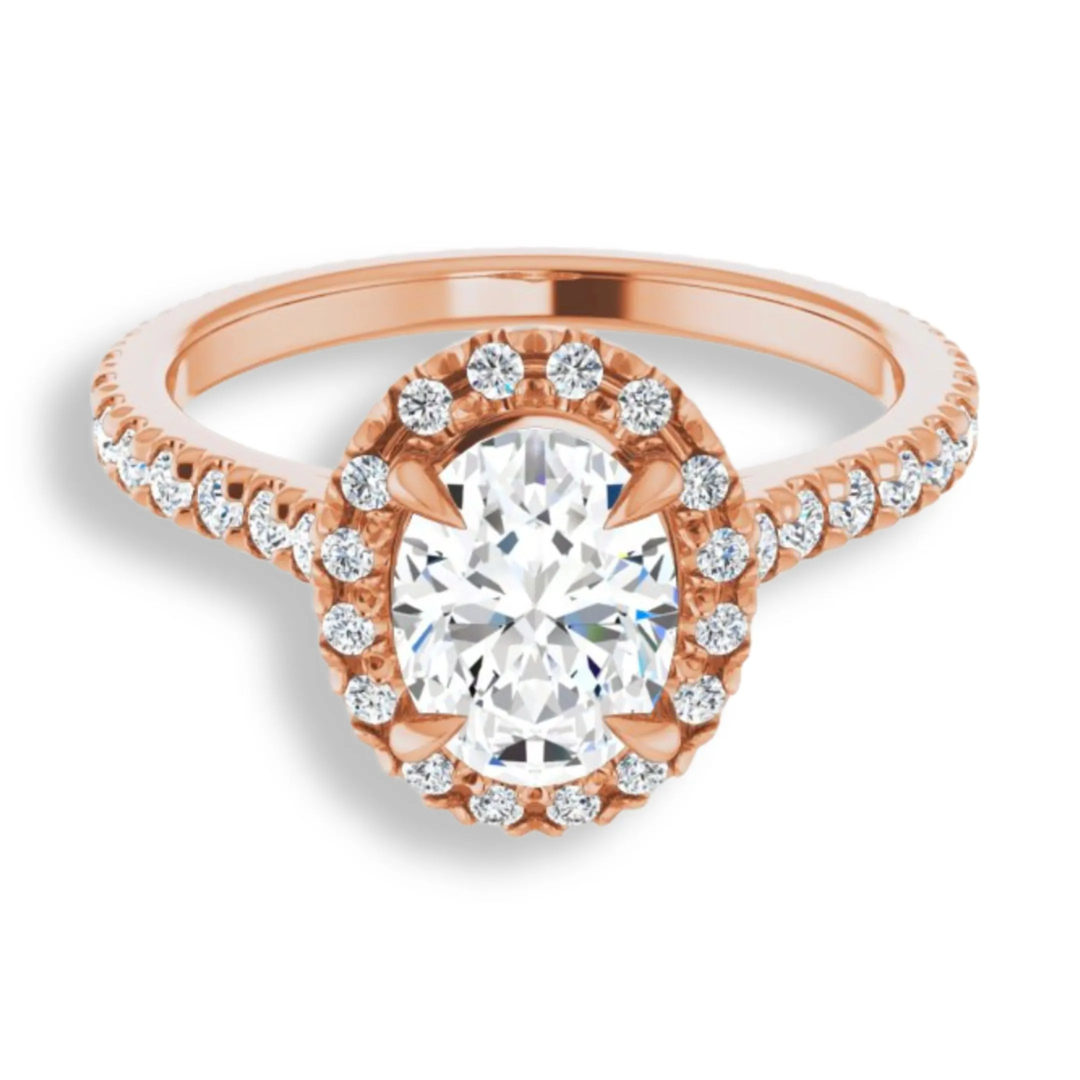 Oval Cut Diamond Halo Engagement Ring