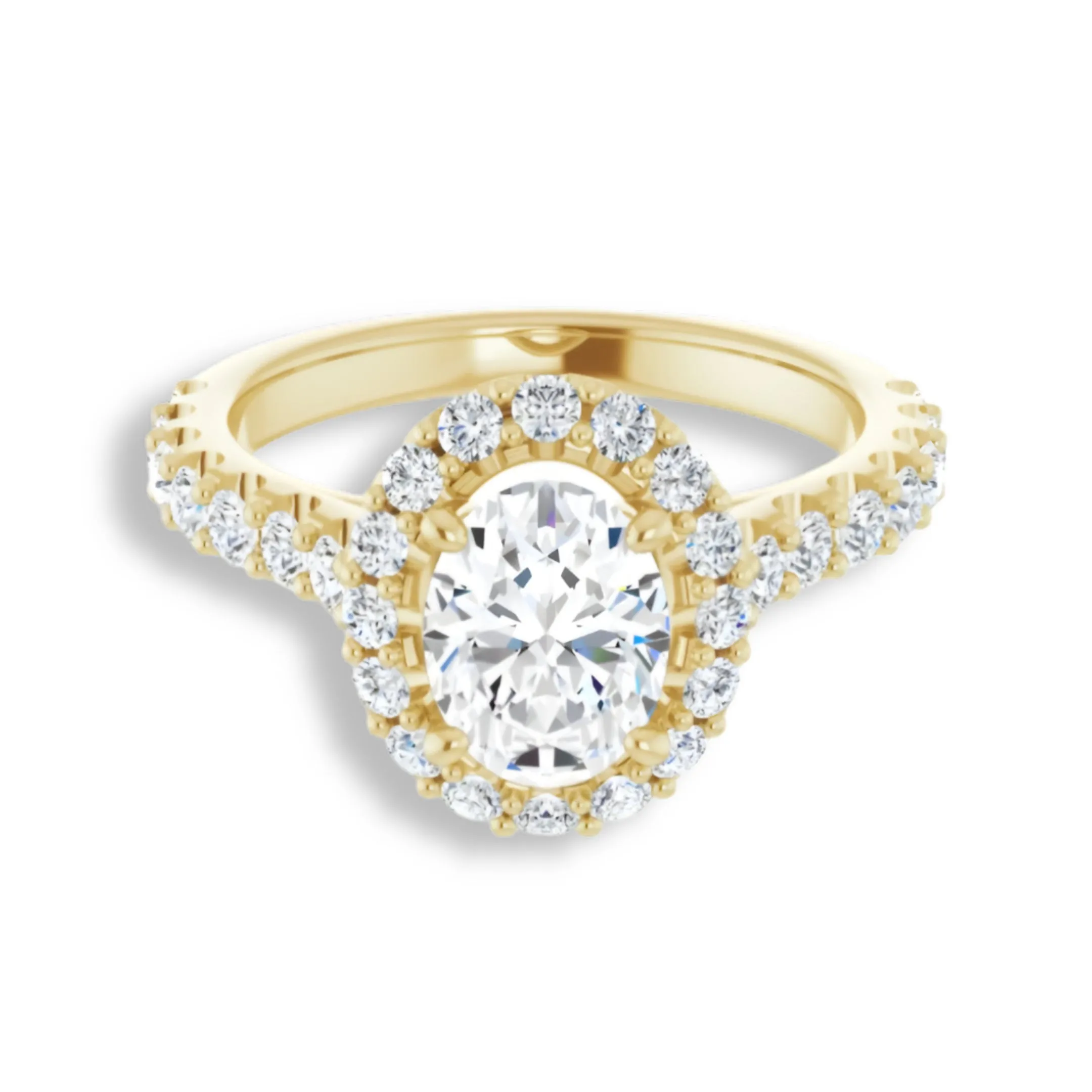 Oval Cut Diamond Halo Engagement Ring