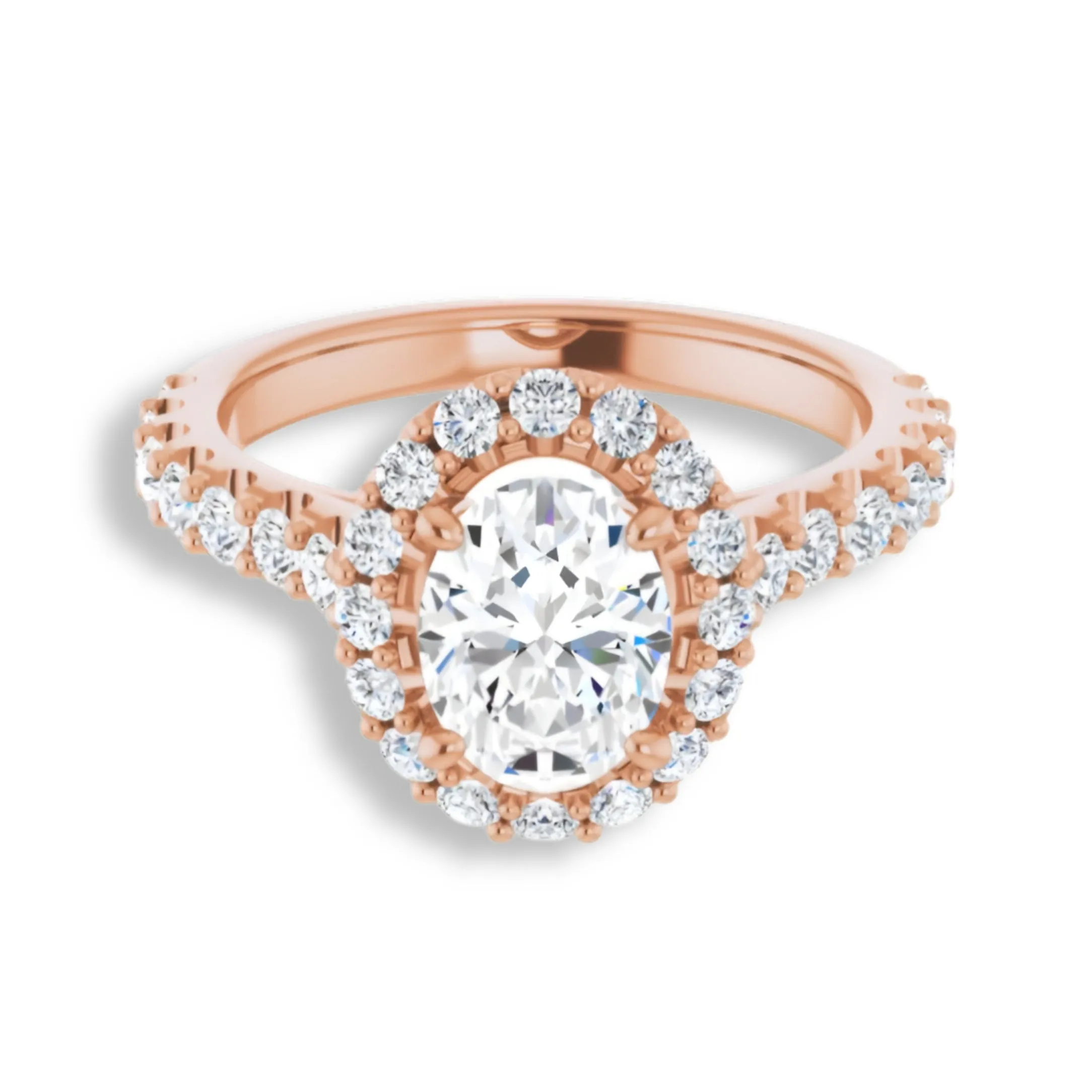 Oval Cut Diamond Halo Engagement Ring