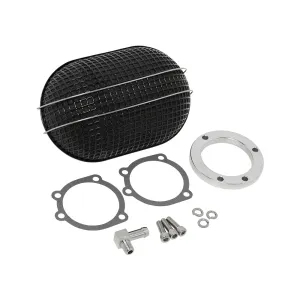 Oval Retro Mesh Air Cleaner - CV/Delphi - 1988-2017 - Black
