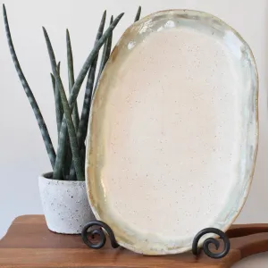 Oval Sandwich Platter Hydrangea