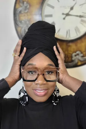 Oversized Fashion Eyeglasses with Multicolored Frame Janet B