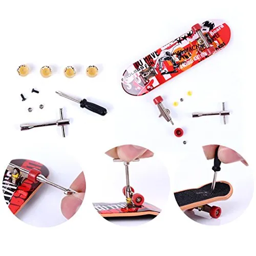 PATPAT 1Pc Mini Skateboard Finger Board Skate Boarding Kit