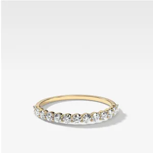 Petite Shared Prong Wedding Band with Round diamonds