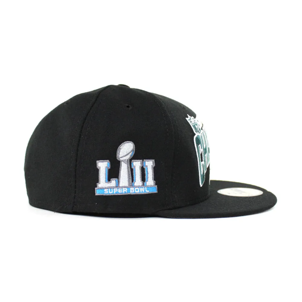 Philadelphia Eagles New Era NFL Super Bowl LII Secondary Champ 59FIFTY Fitted Hat