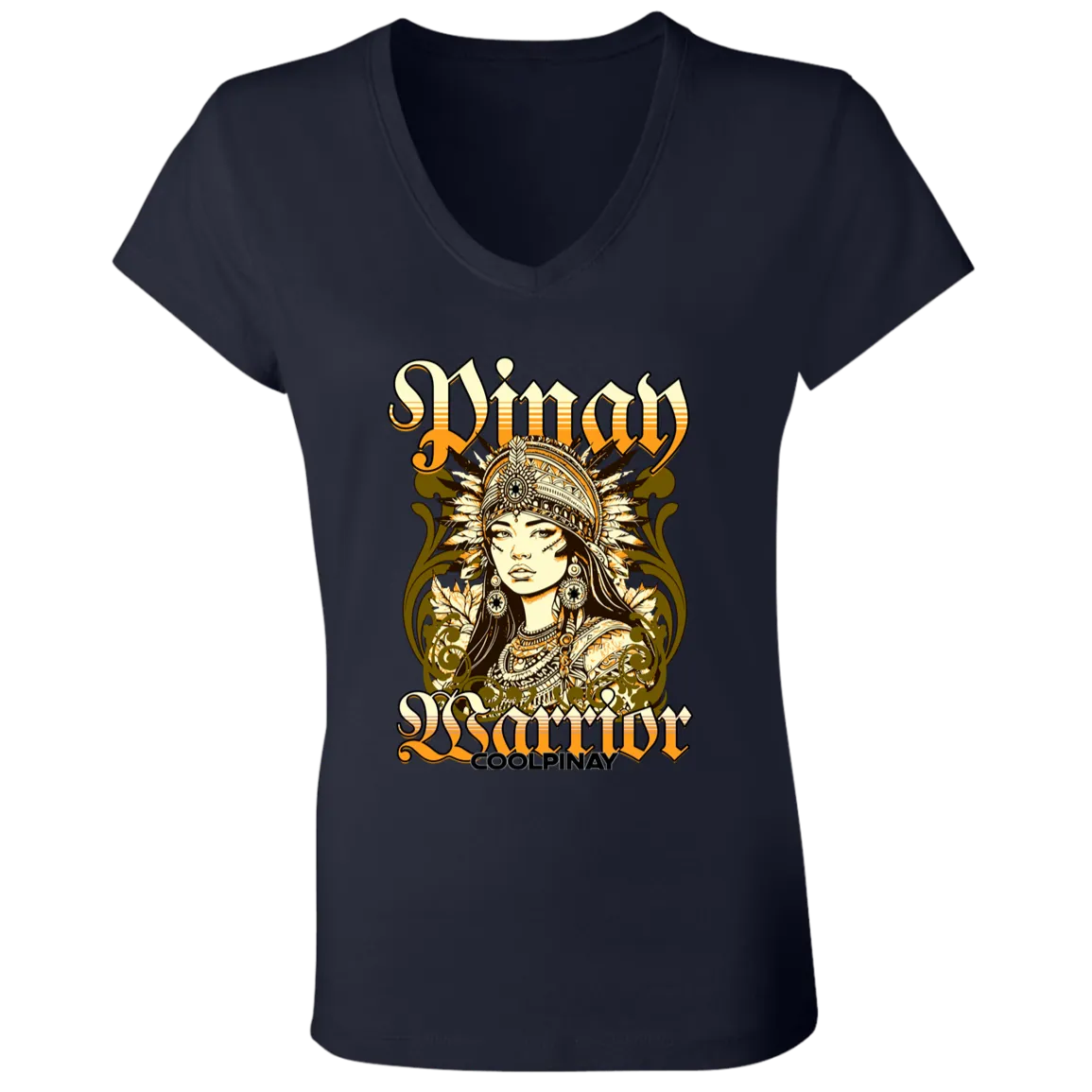Pinay Warrior Ladies' Jersey V-Neck T-Shirt
