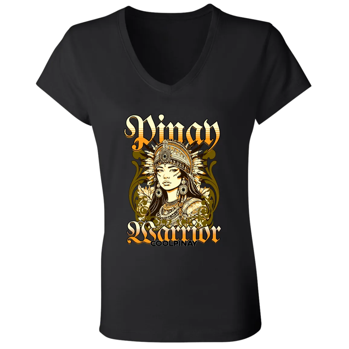 Pinay Warrior Ladies' Jersey V-Neck T-Shirt