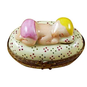 Pink Baby Sleeping limoges box