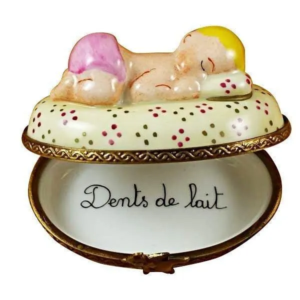 Pink Baby Sleeping limoges box
