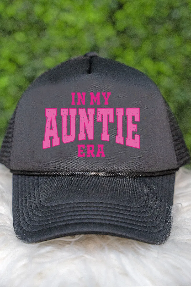 Pink In My Auntie Era Foam Mesh Back Trucker Cap
