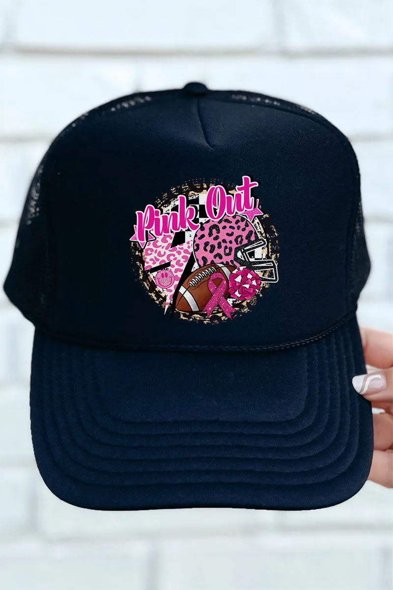Pink Out Leopard Foam Front Mesh Trucker Cap