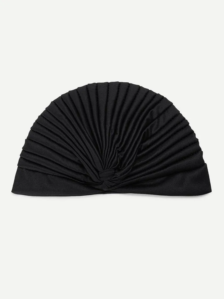 Pleated Plain Turban Hat