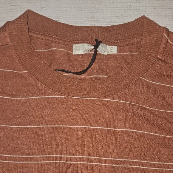 Prana Meribel Foundation Dress Copper Heather w/ White Stripes Size S NWT