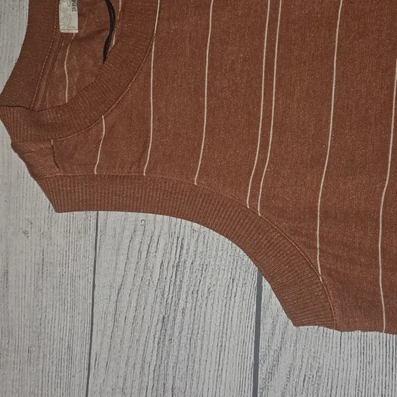 Prana Meribel Foundation Dress Copper Heather w/ White Stripes Size S NWT