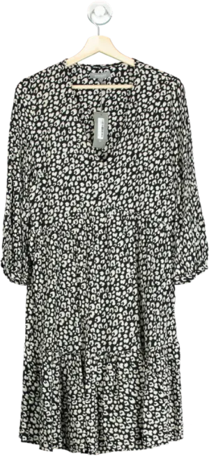 Principles Black Animal Swing Dress UK 10
