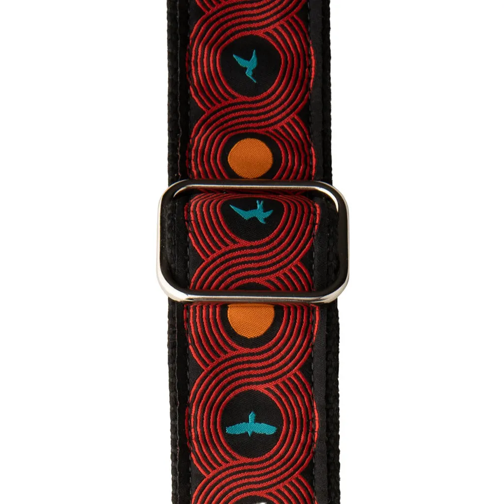 PRS 2 Inch Deluxe Retro Guitar Strap w/Custom Jacquard, Blue Birds