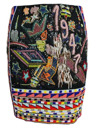Pucci 2014 Heavily Beaded "1947" Commemerative Skirt, New/Old