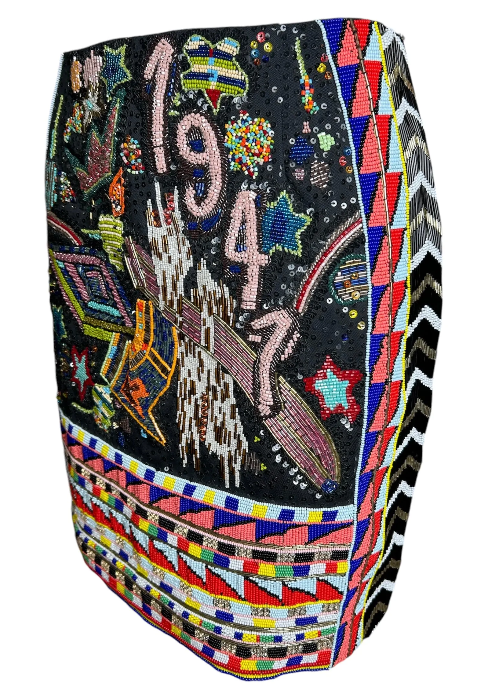 Pucci 2014 Heavily Beaded "1947" Commemerative Skirt, New/Old