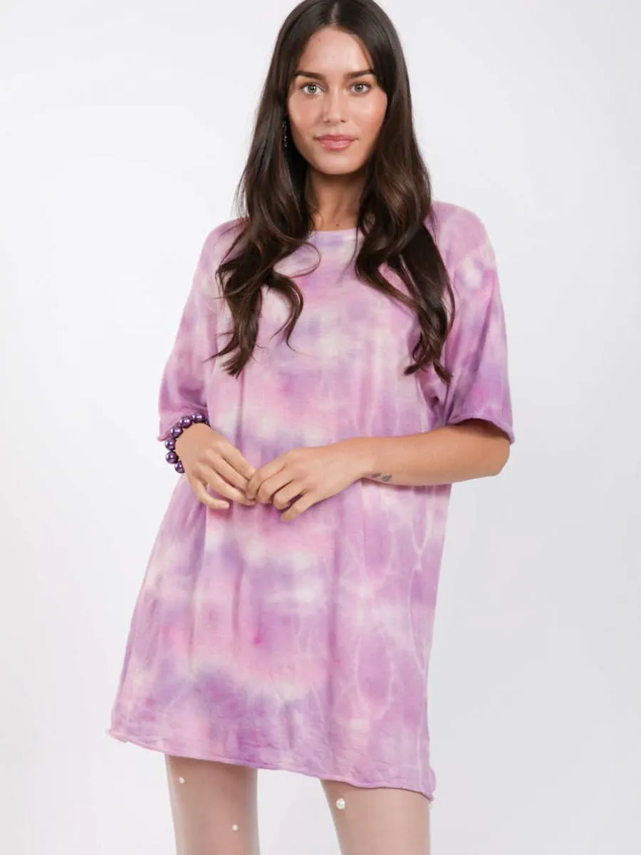 Purple Tie Dye Cashmere Jumper by SW3