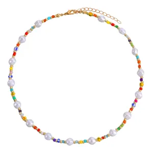 "RAINBOW" Collier de perles coloré ras du cou - URB1™