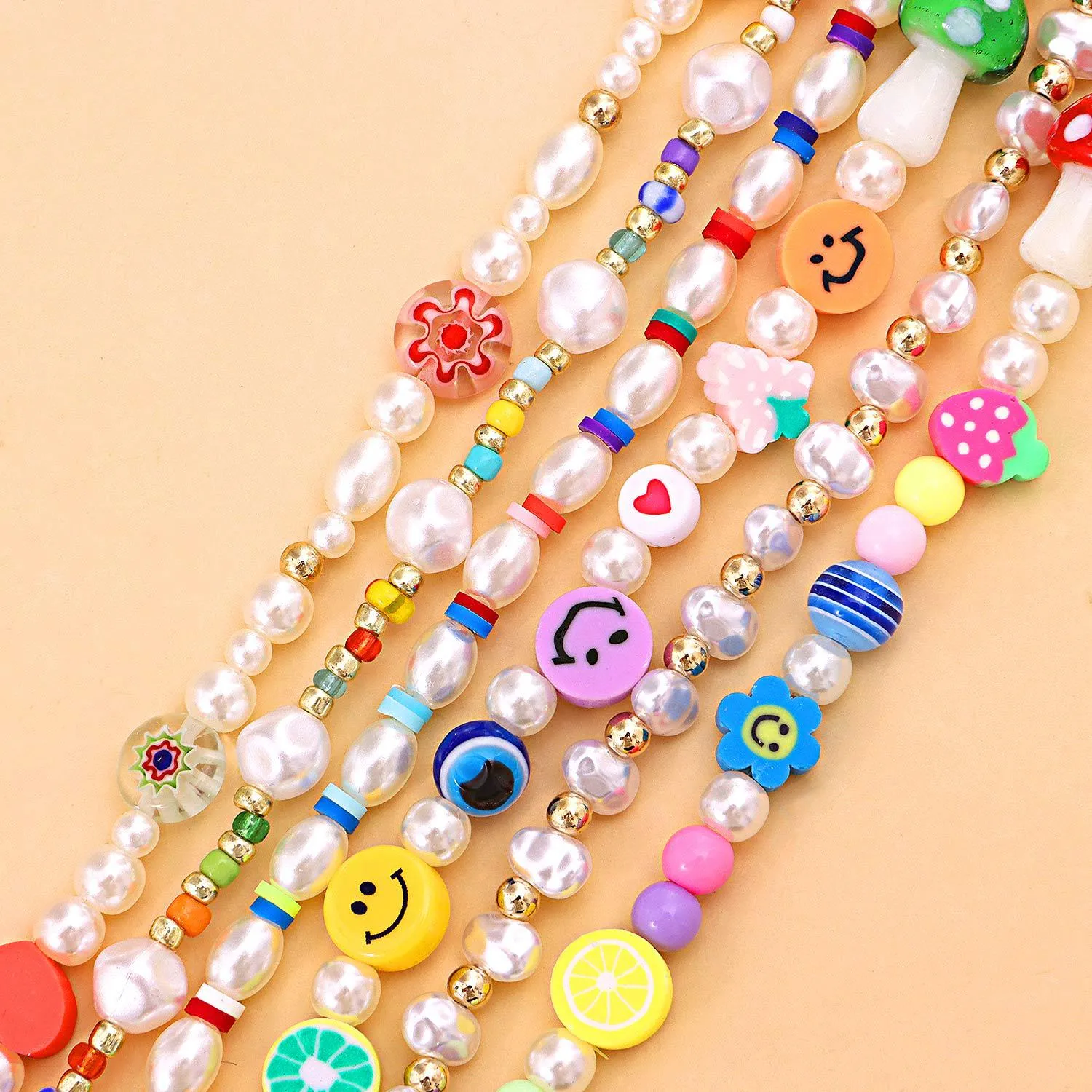 "SMILEY" Collier de perles coloré ras du cou - URB1™