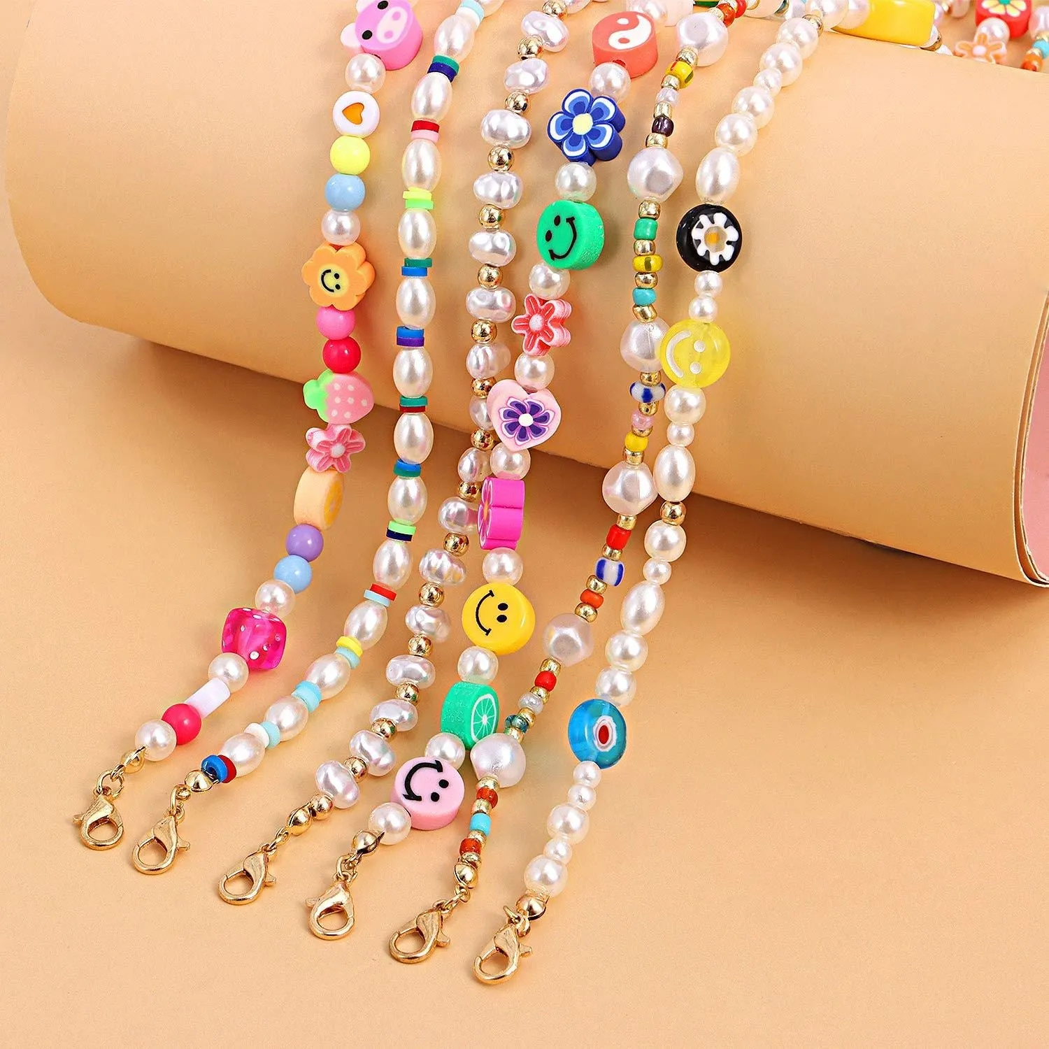 "SMILEY" Collier de perles coloré ras du cou - URB1™