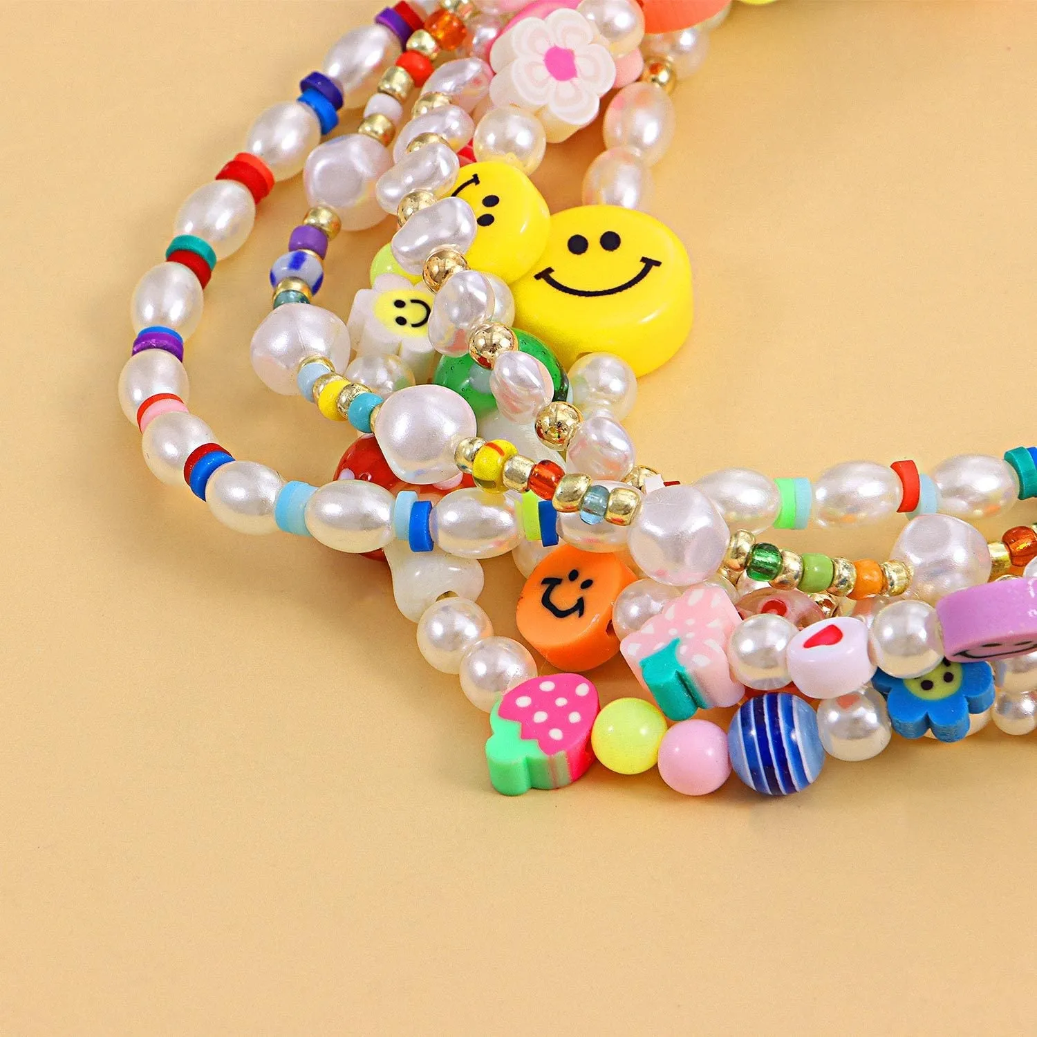 "SMILEY" Collier de perles coloré ras du cou - URB1™