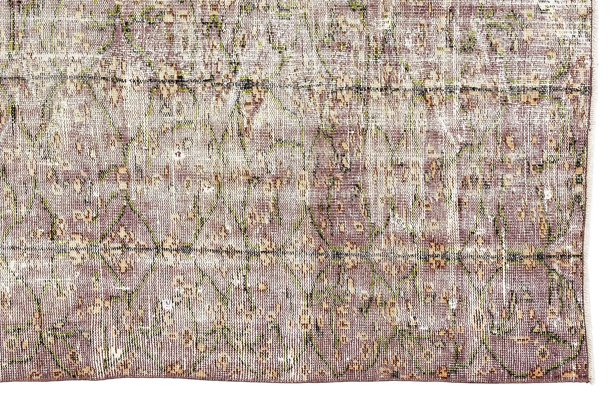 Retro Design Powder Pink Over Dyed Vintage Rug 4'9'' x 7'7'' ft 146 x 230 cm