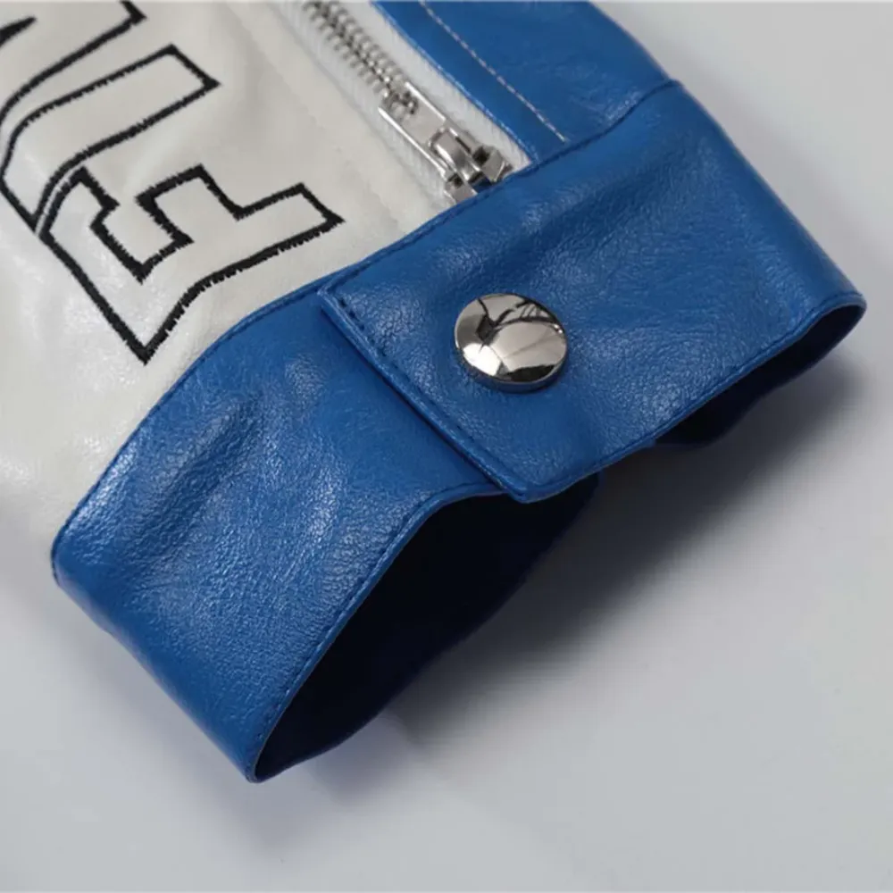 Retro High Street Motorcycle Stand Collar Jacket