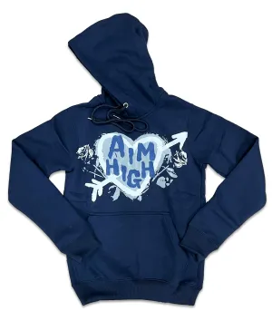 RETRO LABEL Aim High HOODIE (RETRO 4 midnight navy)
