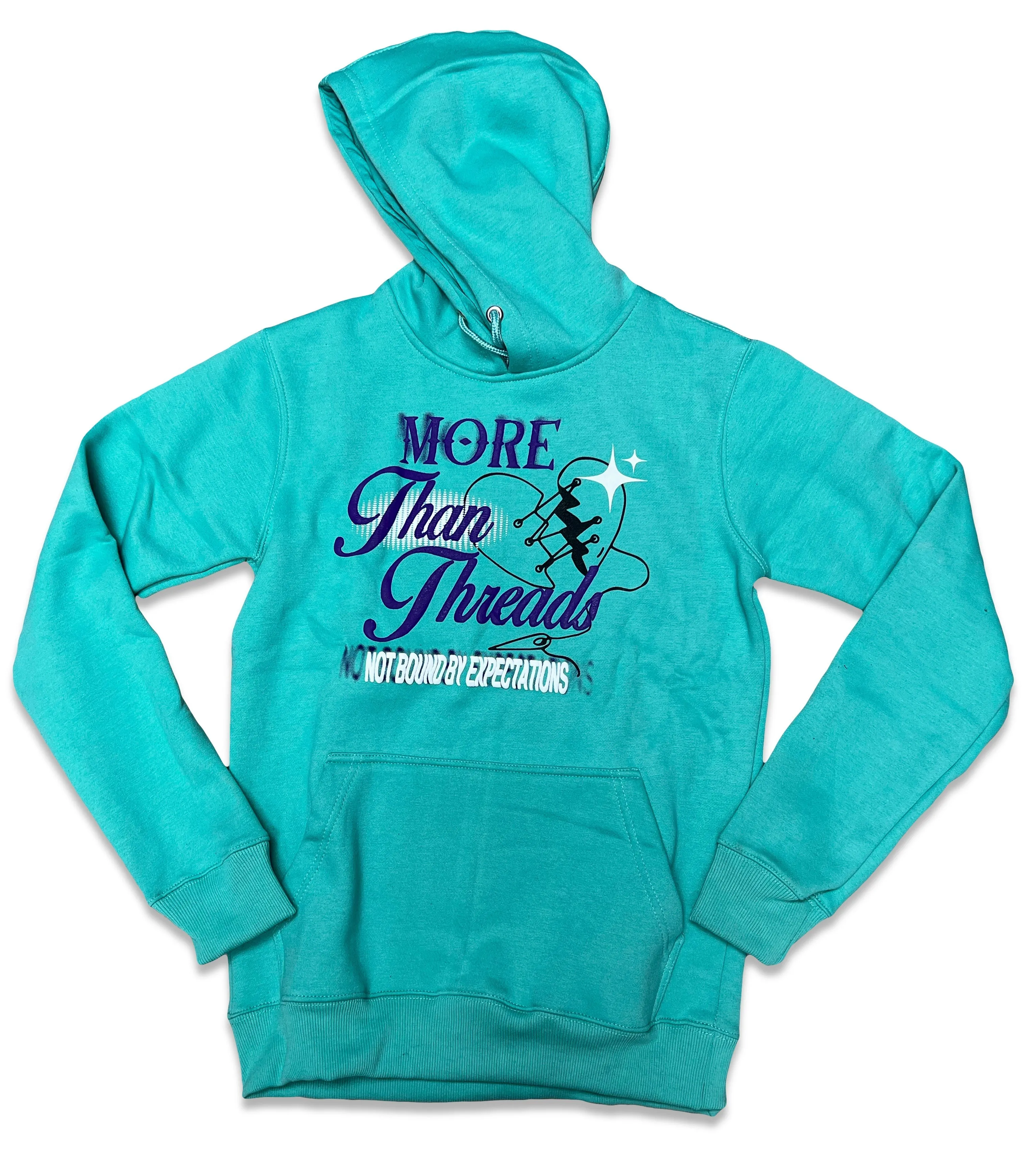 RETRO LABEL THREADS HOODIE (RETRO 6 AQUA)