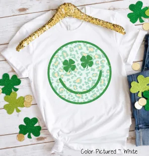 Retro Smiley Face St Patricks Day Tee