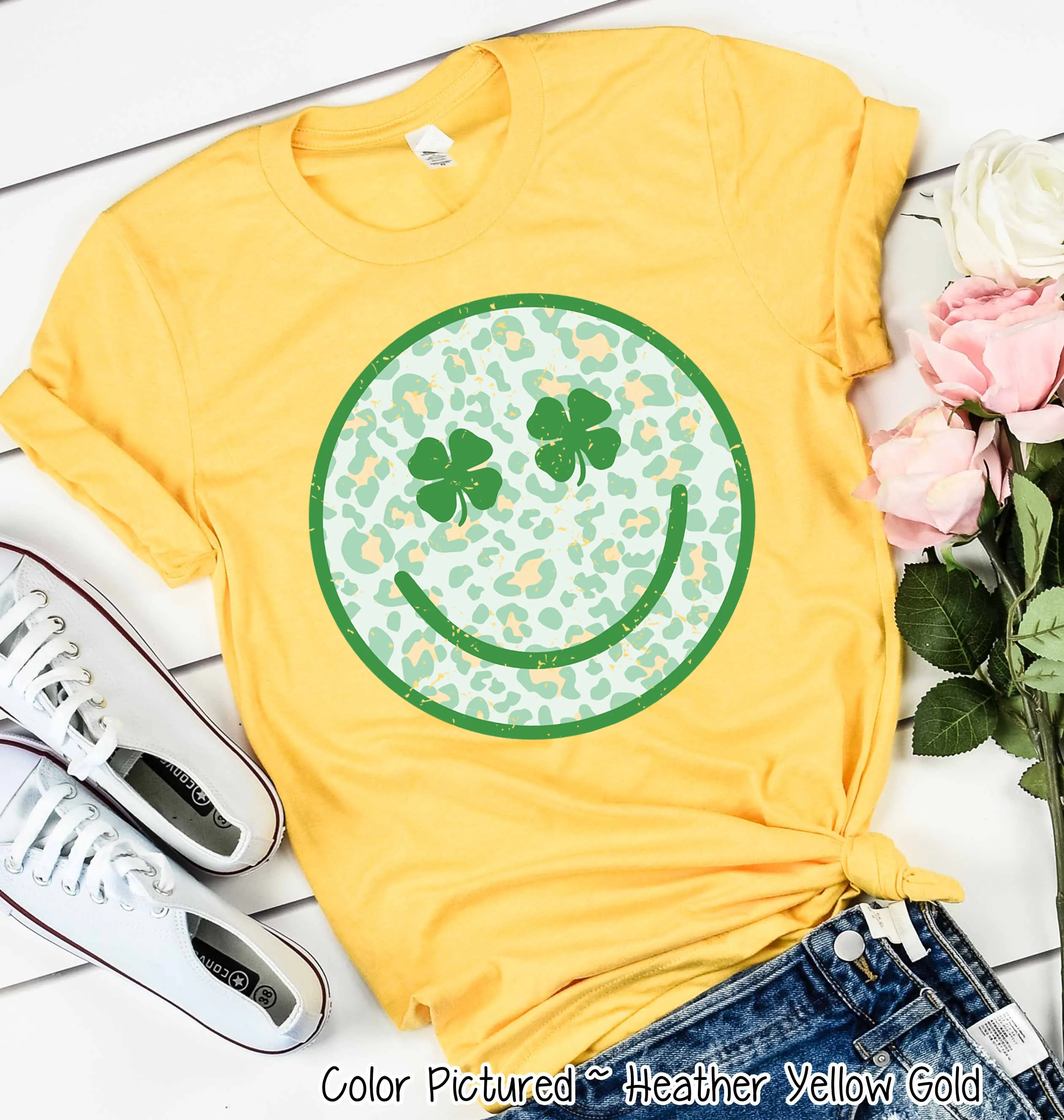 Retro Smiley Face St Patricks Day Tee