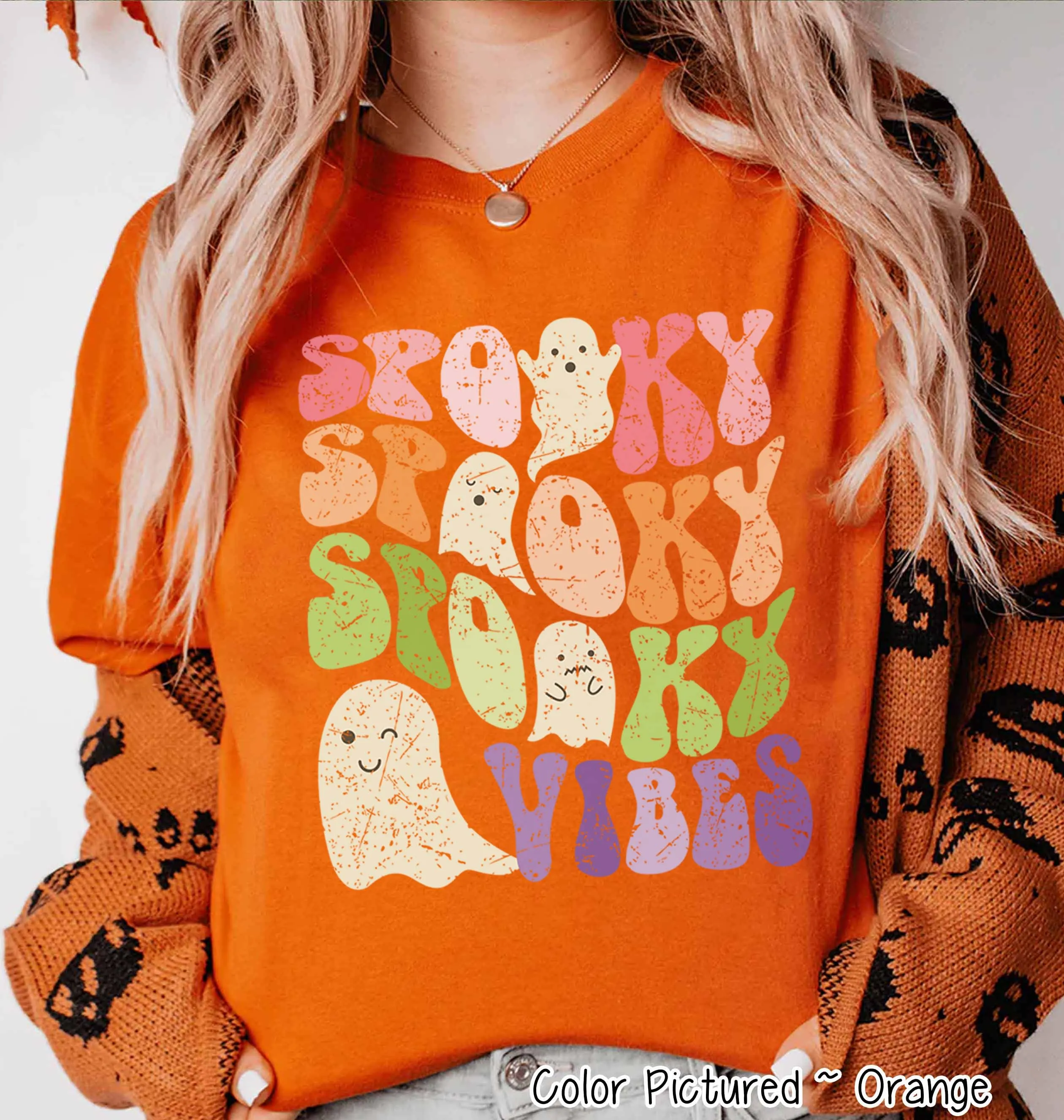 Retro Spooky Vibes Halloween Tee