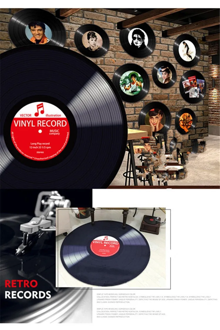 Retro Vinyl Record Rugs