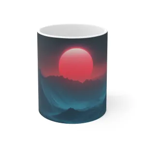 Retro Wave Mountain Sun Mug