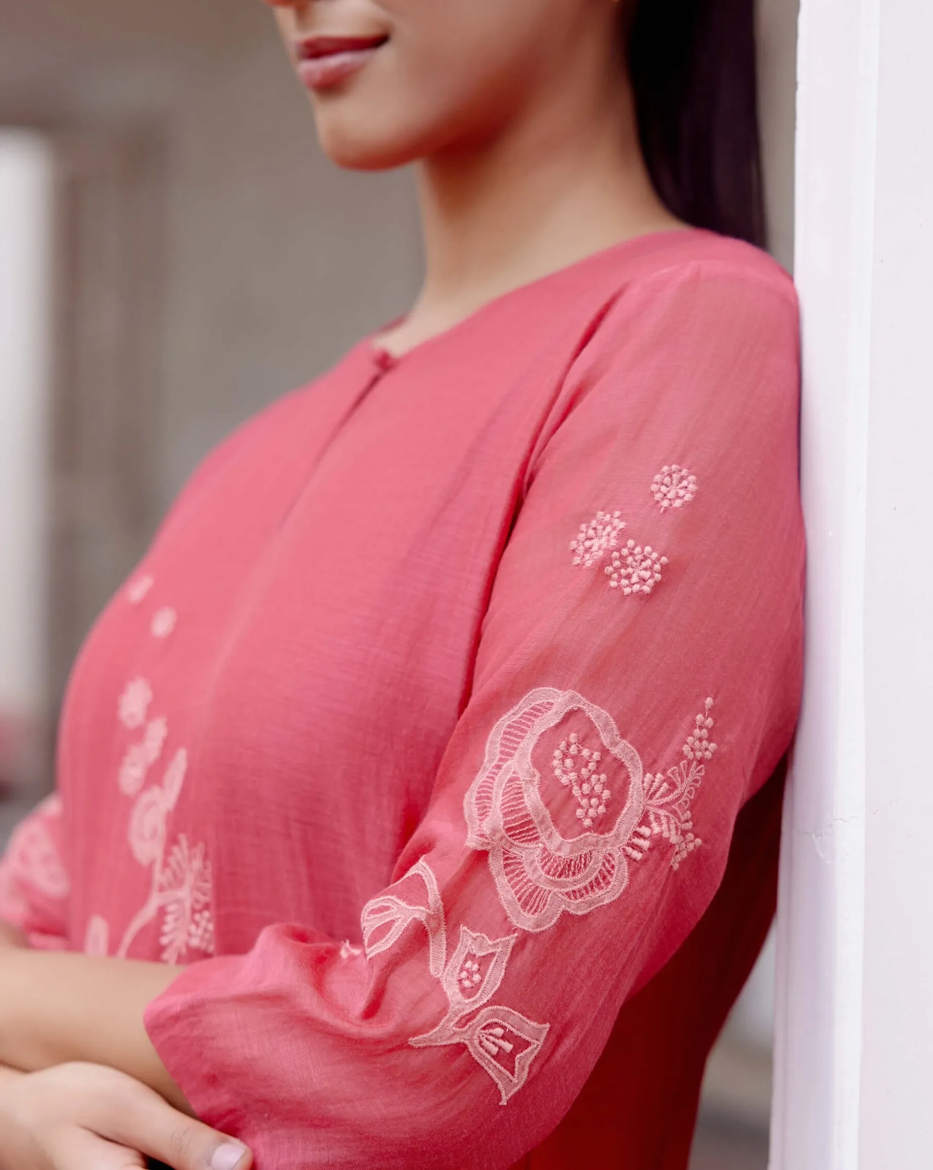 Rosewood applique kurta set