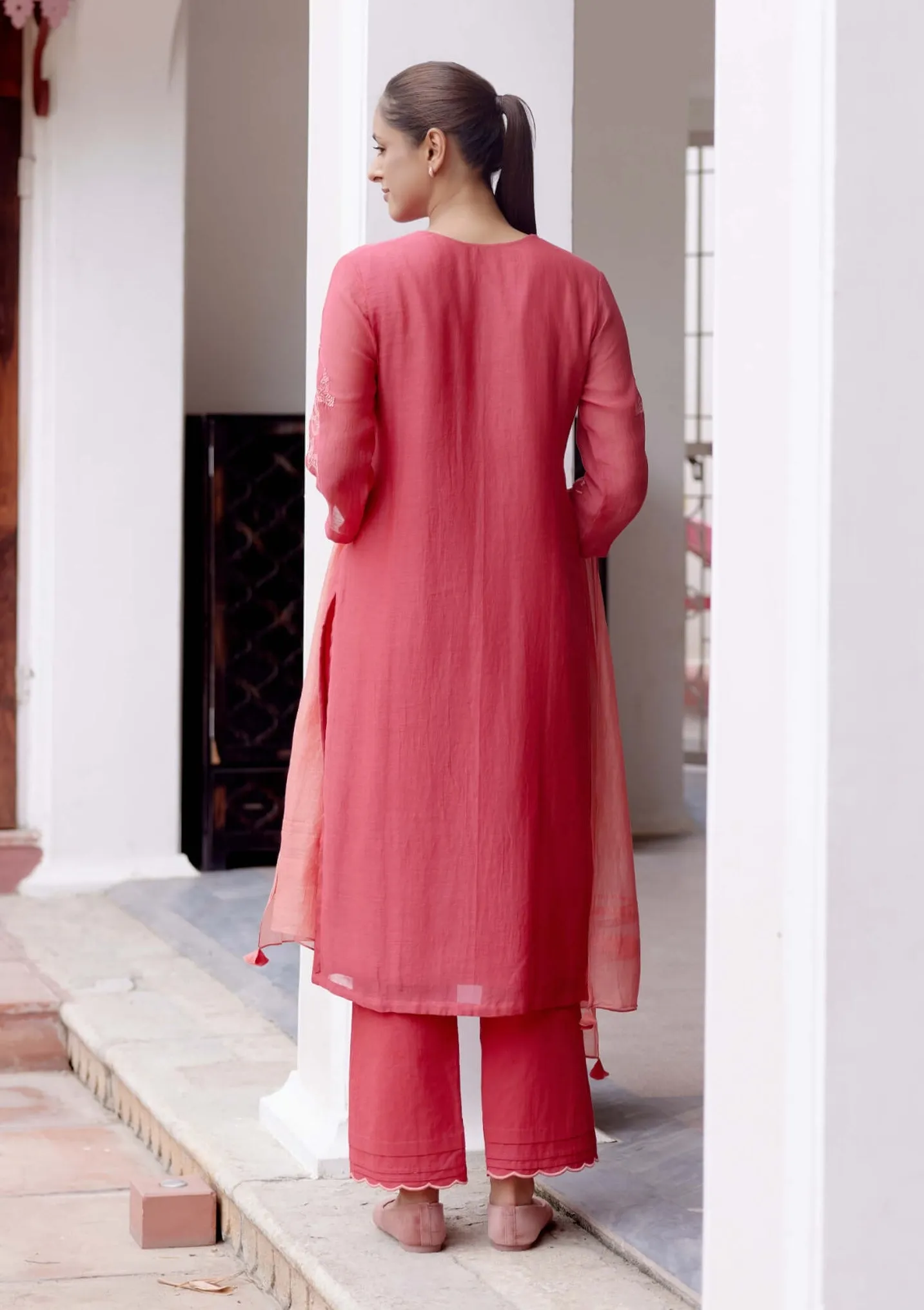 Rosewood applique kurta set
