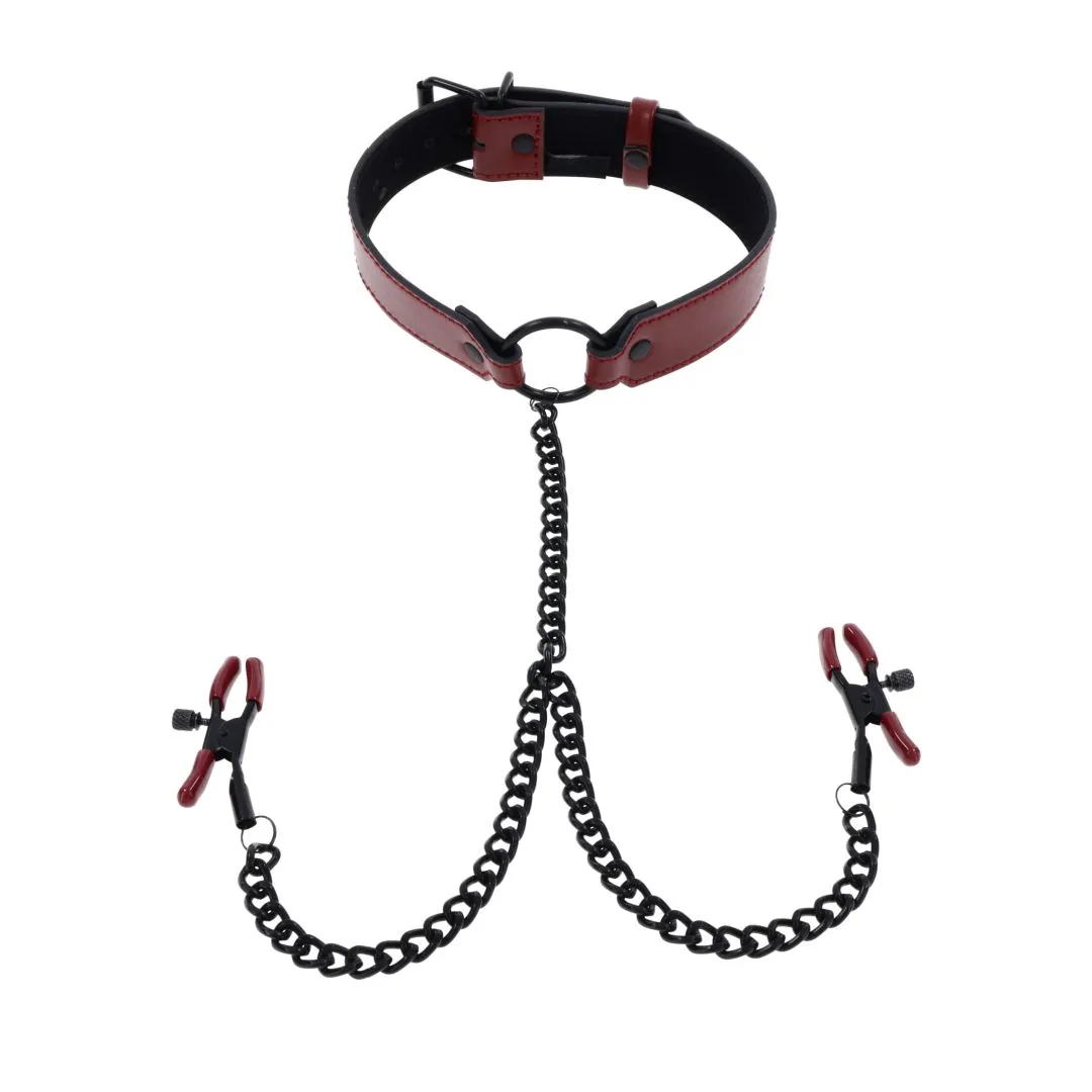 Saffron Collar with Nipple Clamps