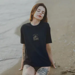 Santa Cruz California Surf Shirt – women's Retro dyed Wave Design heavyweight Tee