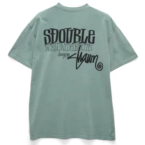 S/Double - World Wide Roots Tee Washed Sage