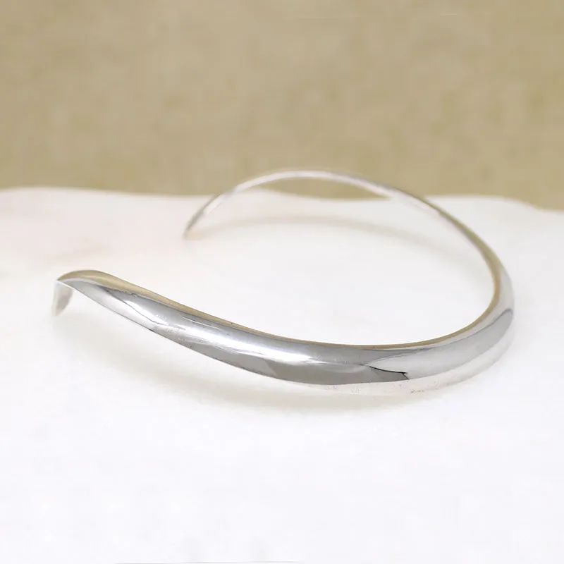 Sensual Sterling Silver Torc Collar Signed CORO