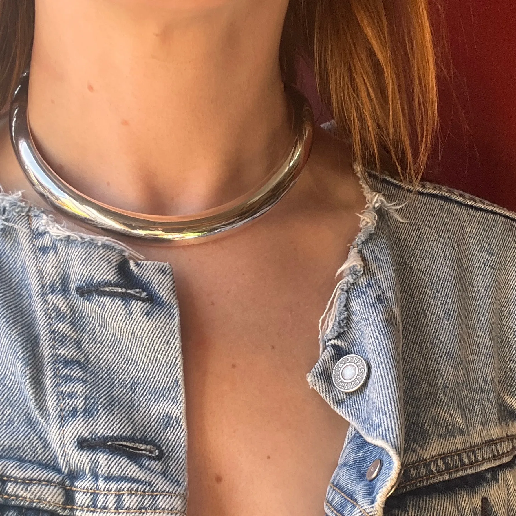Sensual Sterling Silver Torc Collar Signed CORO