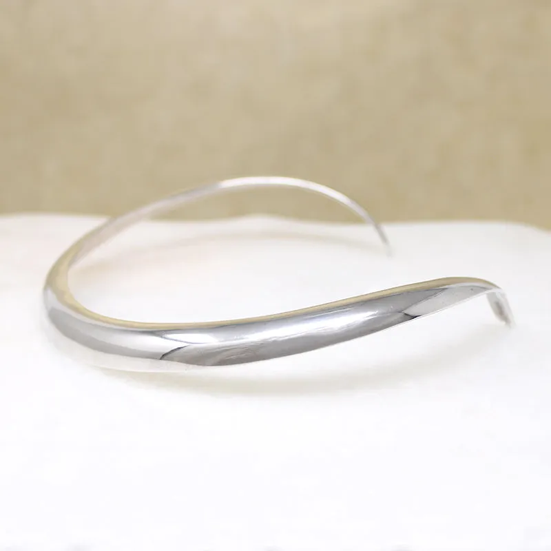 Sensual Sterling Silver Torc Collar Signed CORO