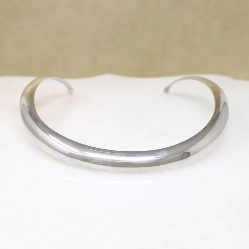 Sensual Sterling Silver Torc Collar Signed CORO