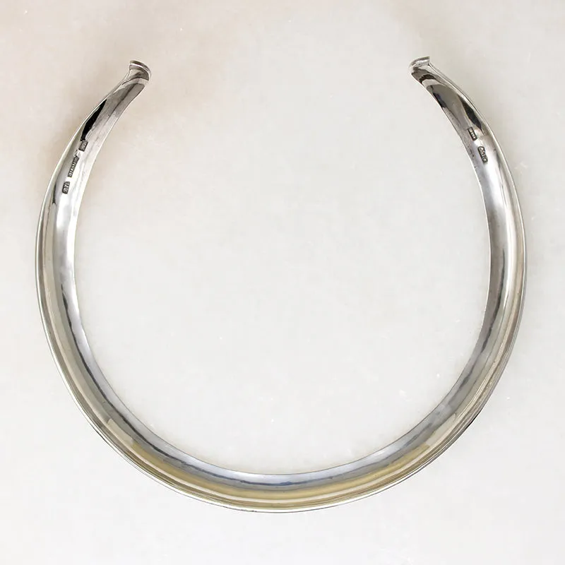 Sensual Sterling Silver Torc Collar Signed CORO