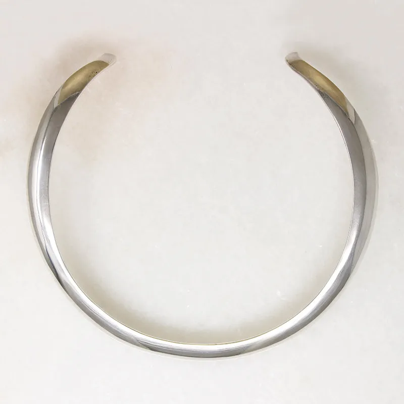 Sensual Sterling Silver Torc Collar Signed CORO